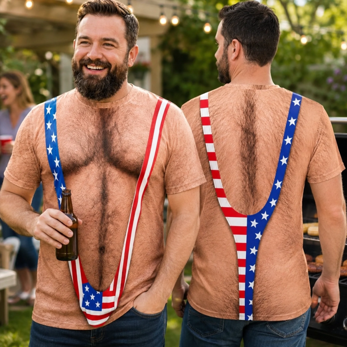Custom T-shirt - Personalized Funny Gifts For Men - Red White And Ready To Party 3D T-Shirt