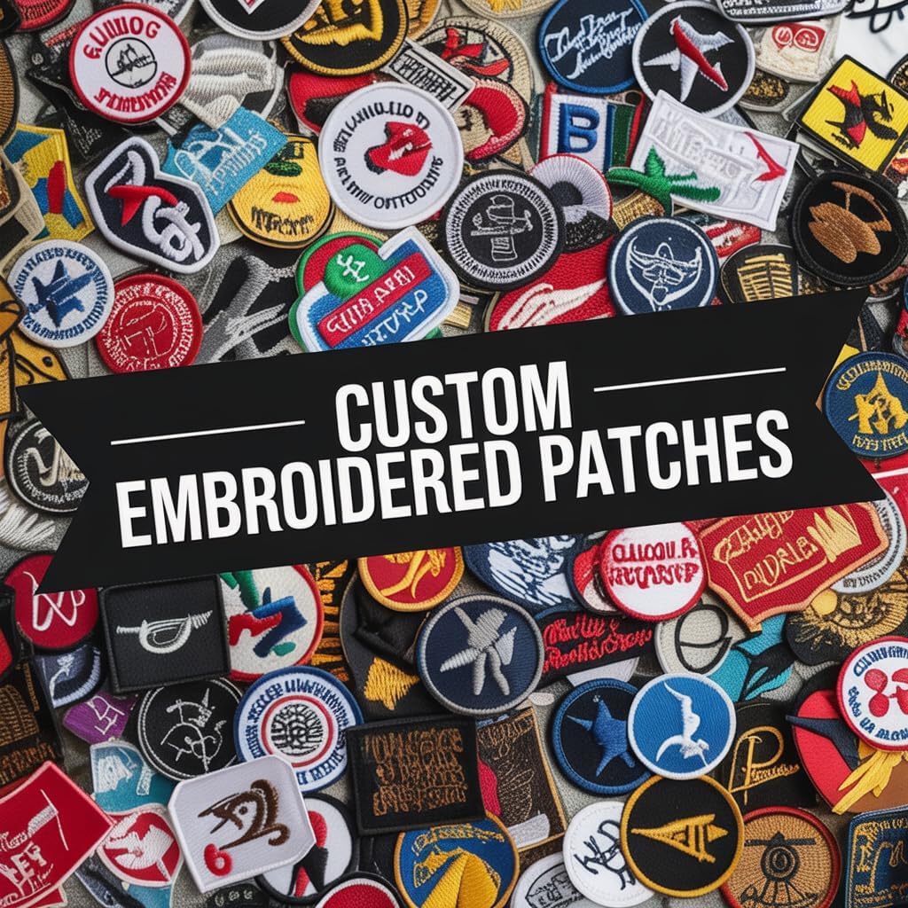 Custom Embroidered Logo Patches – Personalized Iron-On/Sew-On Hook & Loop, Any Shape for Backpacks, Jackets, School, Teams