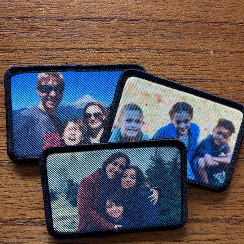 Personalized Custom Name & Photo Patches – Iron-On or Sew-On Patch for Jackets, Bags, Hats, Gifts