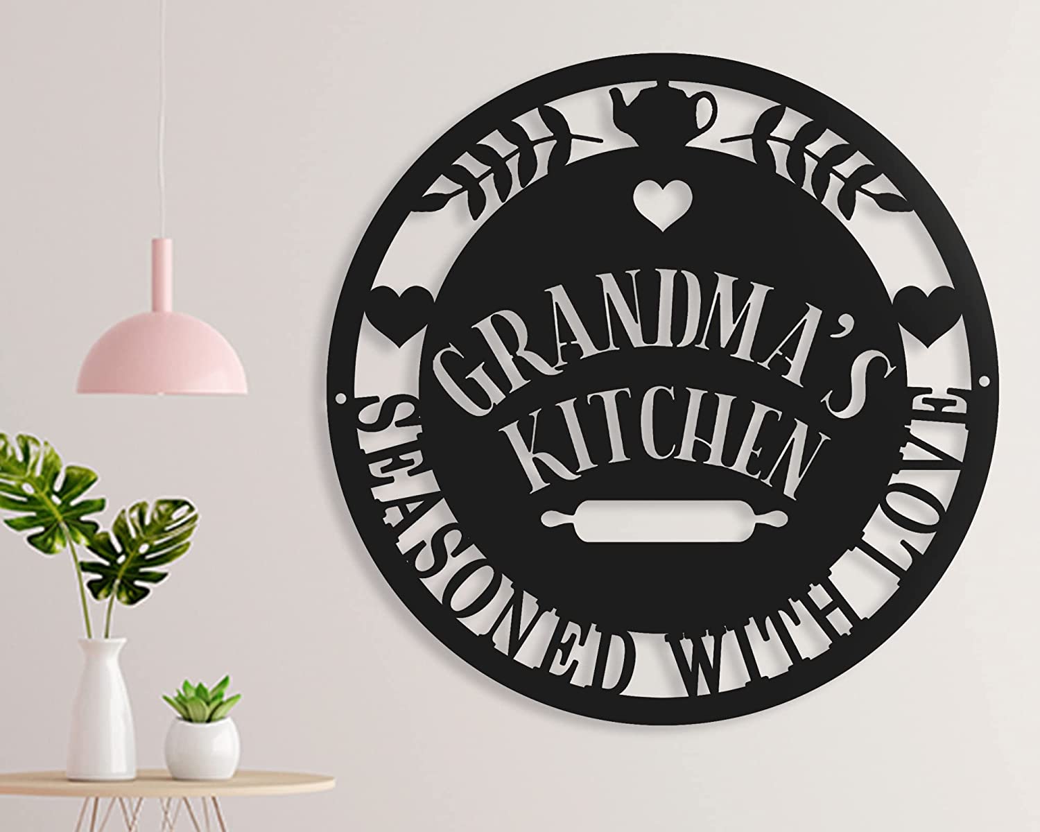 Best Grandma Metal Sign - Gifts For Mom - Butterfly Sign - Metal Wall Art - Family Room Sign - Garden Decor - Door Hangers - New Home Gifts