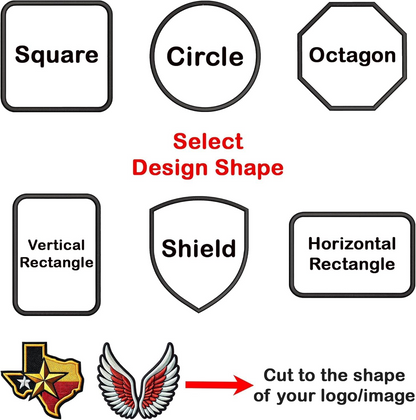 Custom Embroidered Patches – Logo Patch, Personalized Iron-On/Sew-On Hook & Loop for Backpacks, Christmas & Birthday