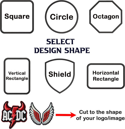 Custom Embroidered Logo Patches – Personalized Iron-On, Sew-On, or Hook & Loop for Apparel, Backpacks, Hats