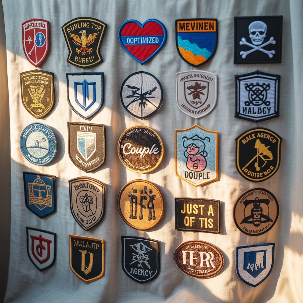 Customized Personalized Embroidered Logo Patches – Iron-On/Sew-On Hook & Loop, Any Shape