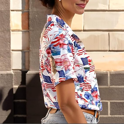 Custom Face Hawaiian Shirt for Men Women, Boy - 4th July Independence Day, US American Flag, Patriotic Gift