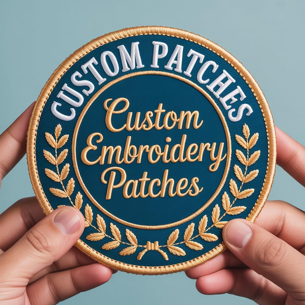 Customized Personalized Embroidered Logo Patches – Iron-On/Sew-On Hook & Loop, Any Shape