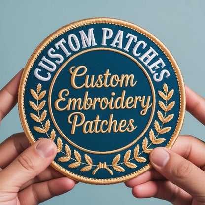 Customized Personalized Embroidered Logo Patches – Iron-On/Sew-On Hook & Loop, Any Shape
