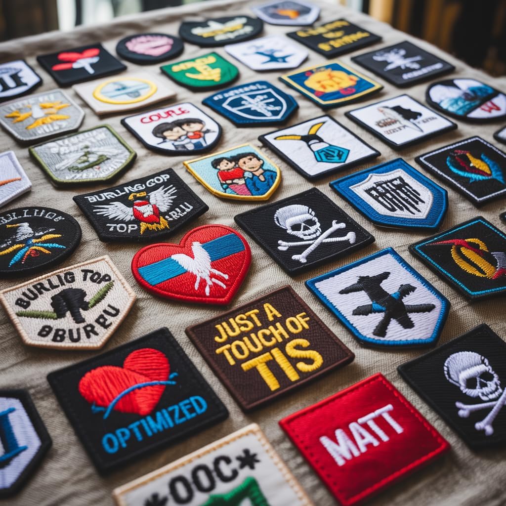 Customized Personalized Embroidered Logo Patches – Iron-On/Sew-On Hook & Loop, Any Shape