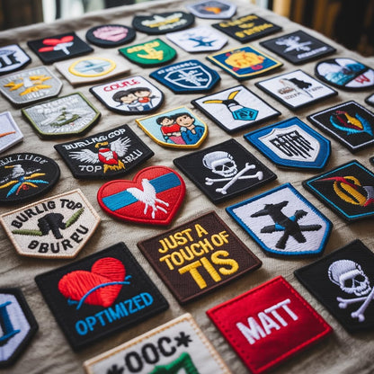 Customized Personalized Embroidered Logo Patches – Iron-On/Sew-On Hook & Loop, Any Shape