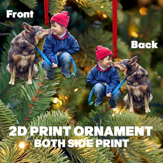 Personalized Photo Christmas Ornament 2025, Custom Acrylic Decoration With Picture, Unique Xmas Tree Gift For Family, Friends, Couples, Babies And Pet Lovers