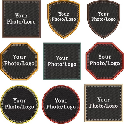Luxury Embroidered Custom Logo or Image Patches, Company Logo Patch, Add Your Design Iron-On or Sew-On Hook & Loop Patches