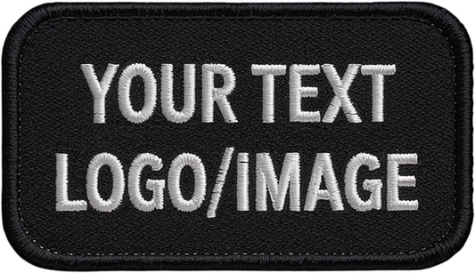 Custom Embroidered Patches – Personalized Name & Logo, Iron-On/Sew-On Hook & Loop, Any Shape