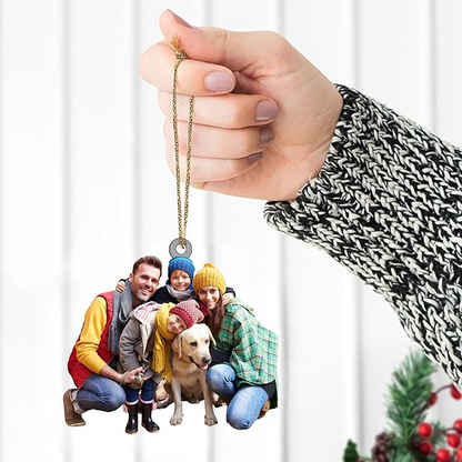 Personalized Photo Christmas Ornament 2025, Custom 2D Acrylic Decoration For Xmas Tree, Unique Hanging Gift For Family Friends And Loved Ones