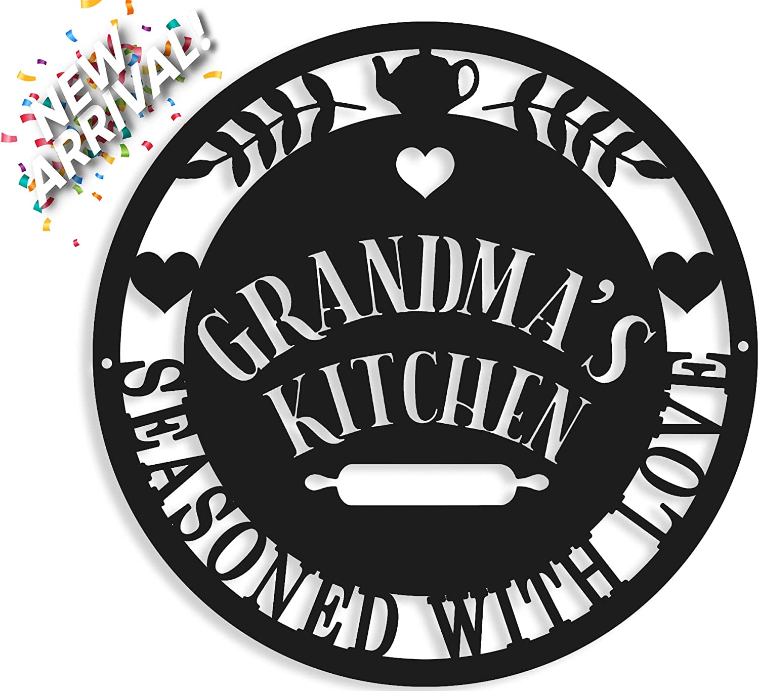 Best Grandma Metal Sign - Gifts For Mom - Butterfly Sign - Metal Wall Art - Family Room Sign - Garden Decor - Door Hangers - New Home Gifts
