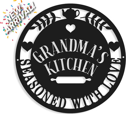 Best Grandma Metal Sign - Gifts For Mom - Butterfly Sign - Metal Wall Art - Family Room Sign - Garden Decor - Door Hangers - New Home Gifts