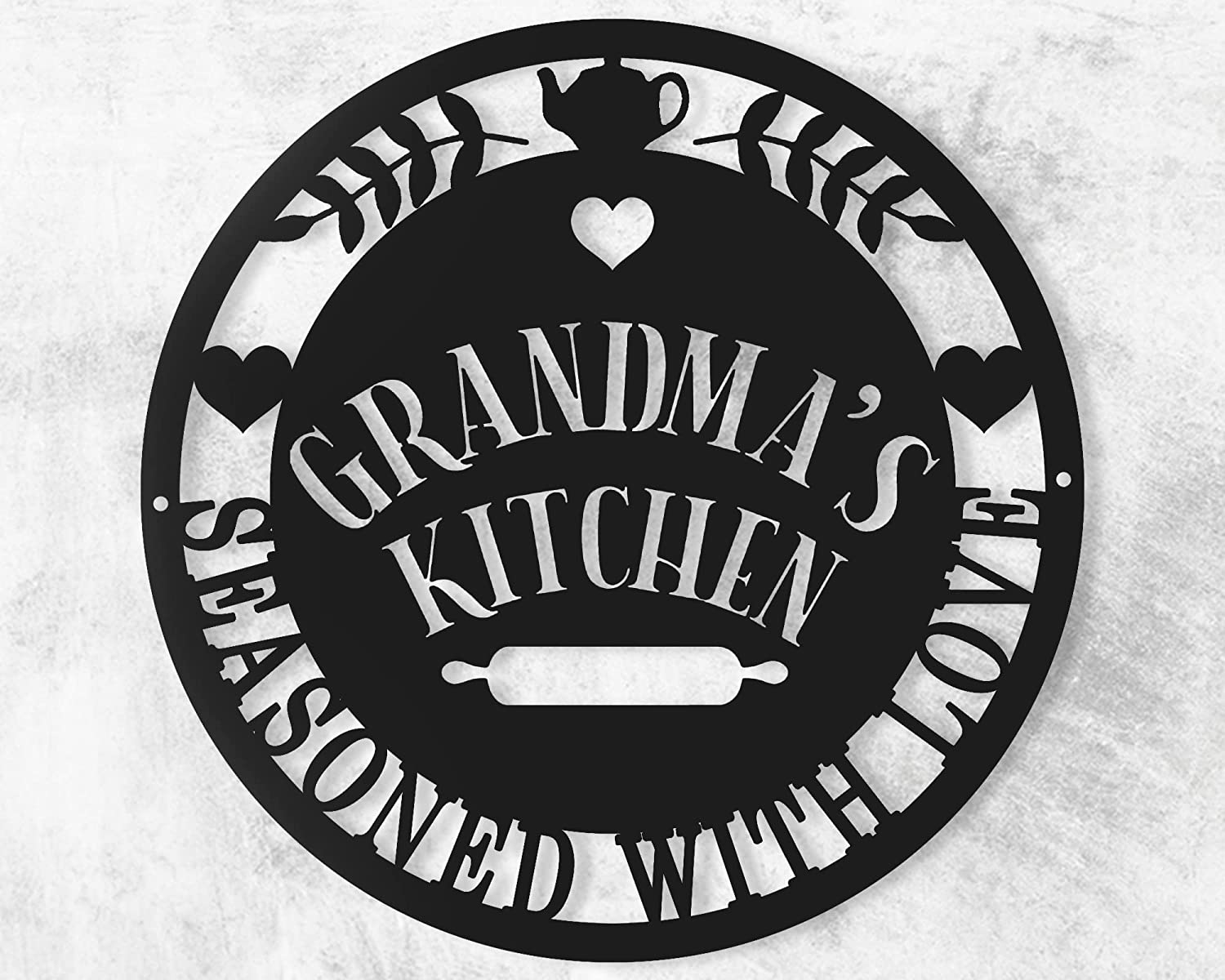 Best Grandma Metal Sign - Gifts For Mom - Butterfly Sign - Metal Wall Art - Family Room Sign - Garden Decor - Door Hangers - New Home Gifts