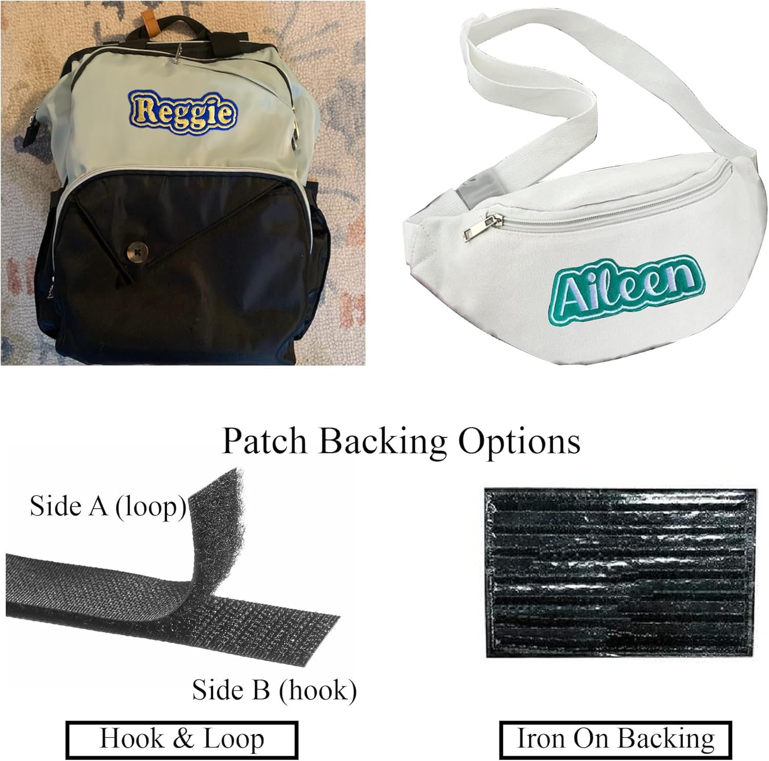 Customized Embroidered Patches – Personalized Logo Patch, Iron-On/Sew-On Hook & Loop for Backpacks & Clothes