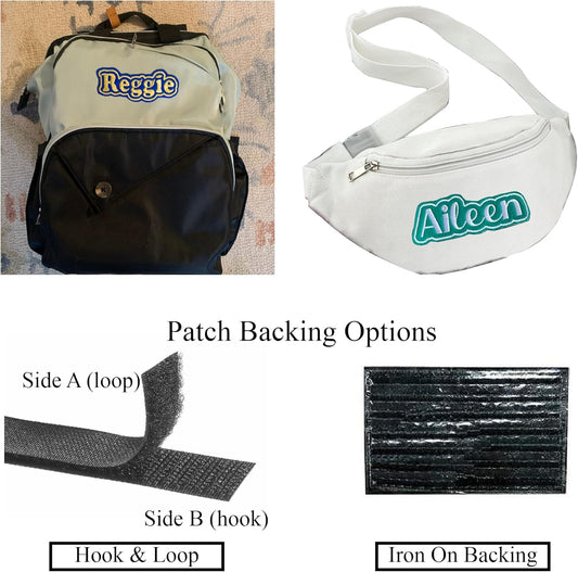 Customized Embroidered Patches – Personalized Logo Patch, Iron-On/Sew-On Hook & Loop for Backpacks & Clothes