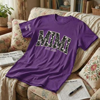 Personalized Nana Shirt with Floral Design – Custom Family Name Shirt for Grandmas