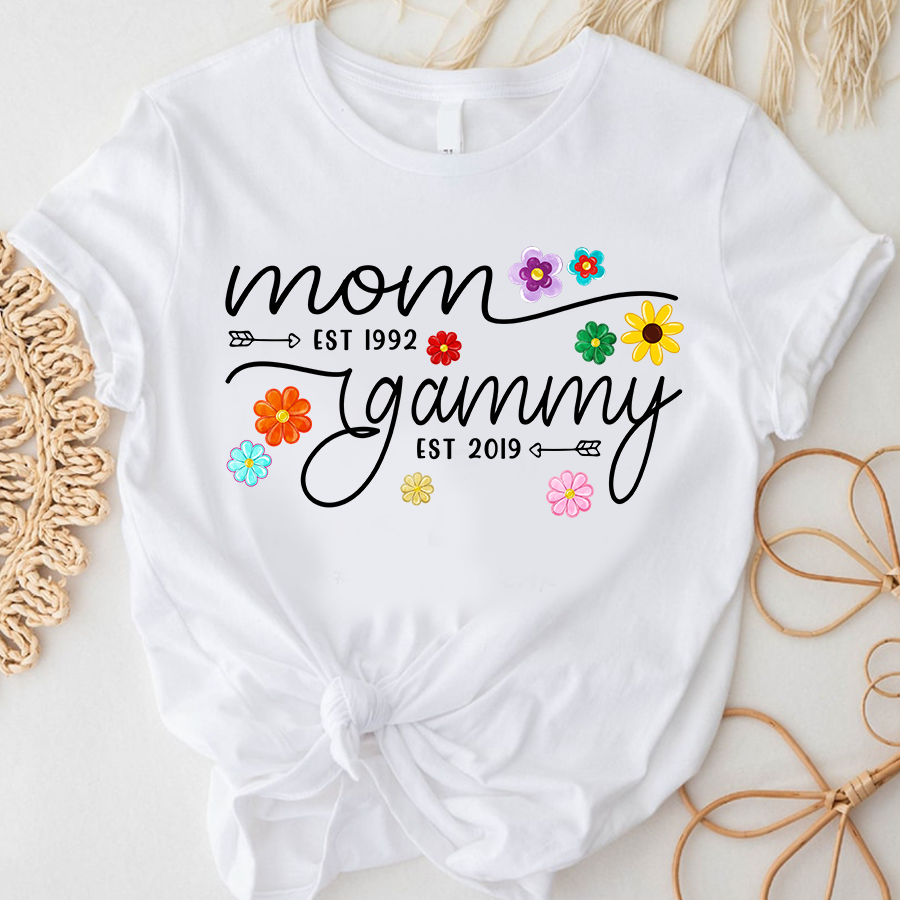 Mom Grandma Est Flower Color With Grandkids Mothers Day Gift