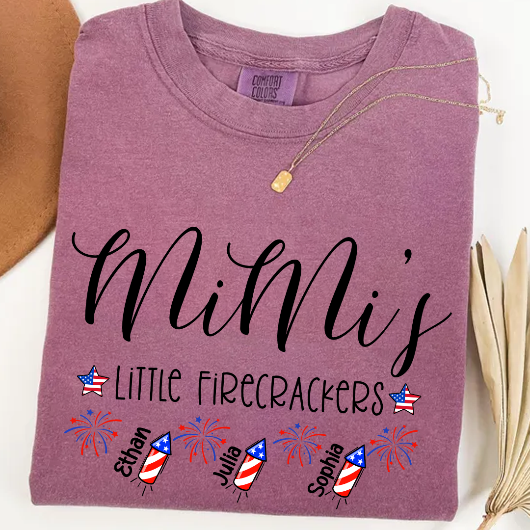 Comfort Colors® Mimi's Little Firecrackers 4th Of July Shirt, Gift For Grandma T-Shirt