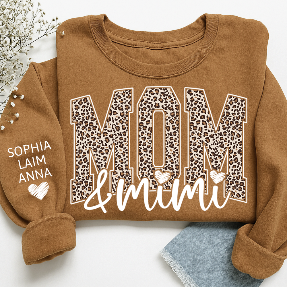 Personalized Mom & Grandma Sweatshirt, Custom Grandkids Names, Grandma Gift