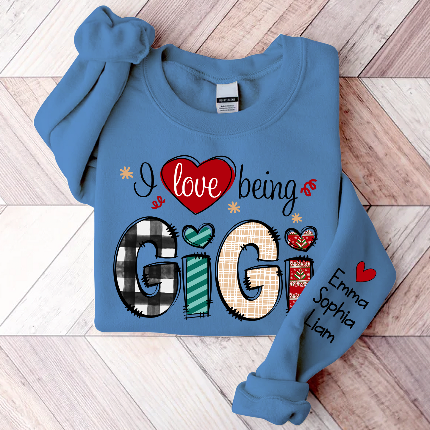 I Love Being Gigi Christmas With Kids, Grandma Gift TH Sweatshirt