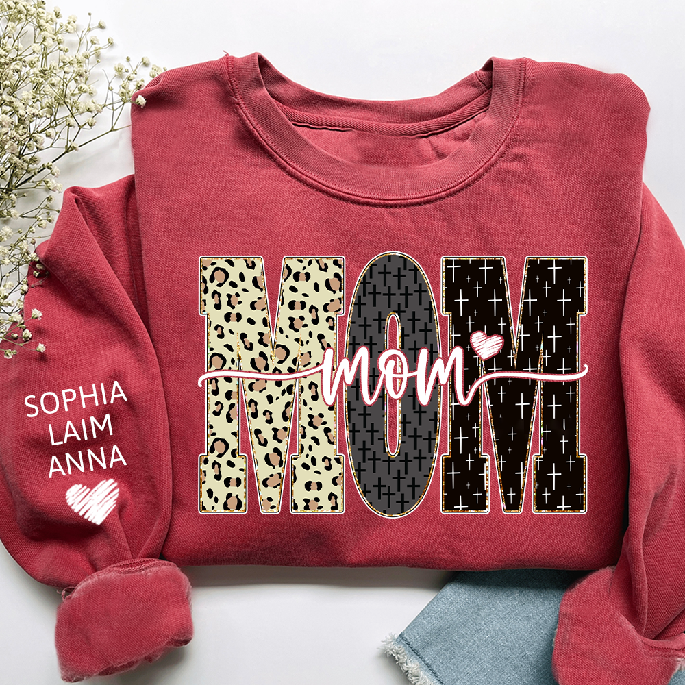 Custom Bible Style Mom Sweatshirt – Personalized Gift for Mom, Mama, or Grandma with Grandkids’ Names
