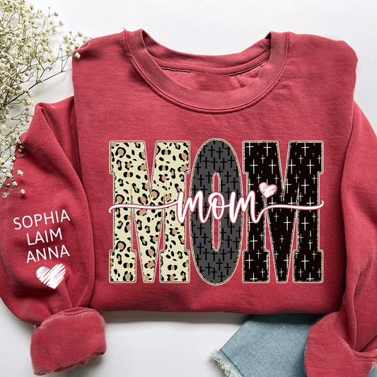 Custom Bible Style Mom Sweatshirt – Personalized Gift for Mom, Mama, or Grandma with Grandkids’ Names