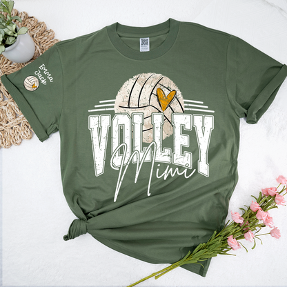 Custom Volleyball Mimi Shirt, Personalized with Kids Names, Volleyball Fan T Shirt