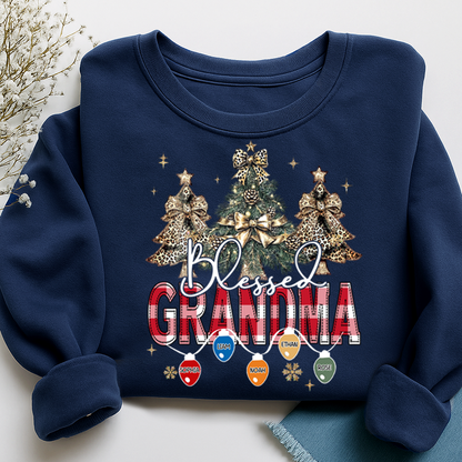 Personalized Blessed Grandma Sweatshirt, Gift for Grandma and Kids