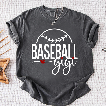 Comfort Colors® Baseball Gigi Heart, For Gift Grandma And Kids