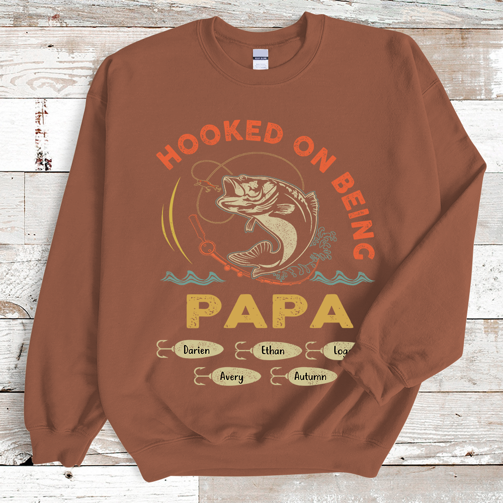 Hooked On Being Grandpa Sweatshirt