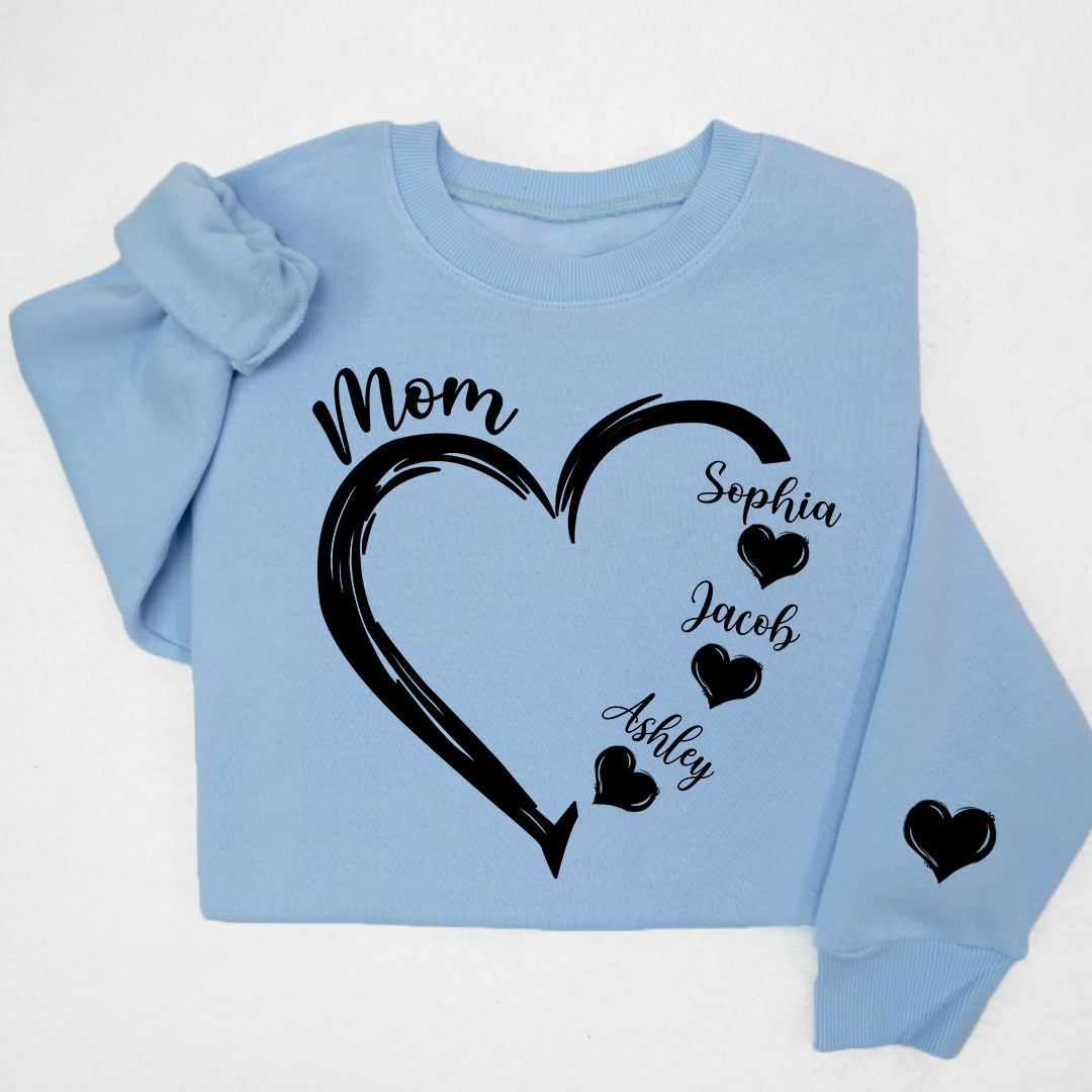 Heart Merry Christmas, Custom Mom Claus And Kids LTP01