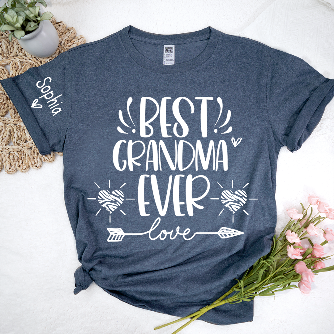 Personalized Best Grandma Ever, Custom T-Shirts For Grandma And Kids