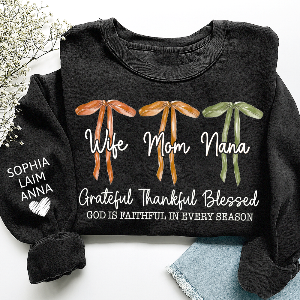 Personalized Faith Based Autumn Custom Nicknames of Mom Wife Nana for Mimi and Kids