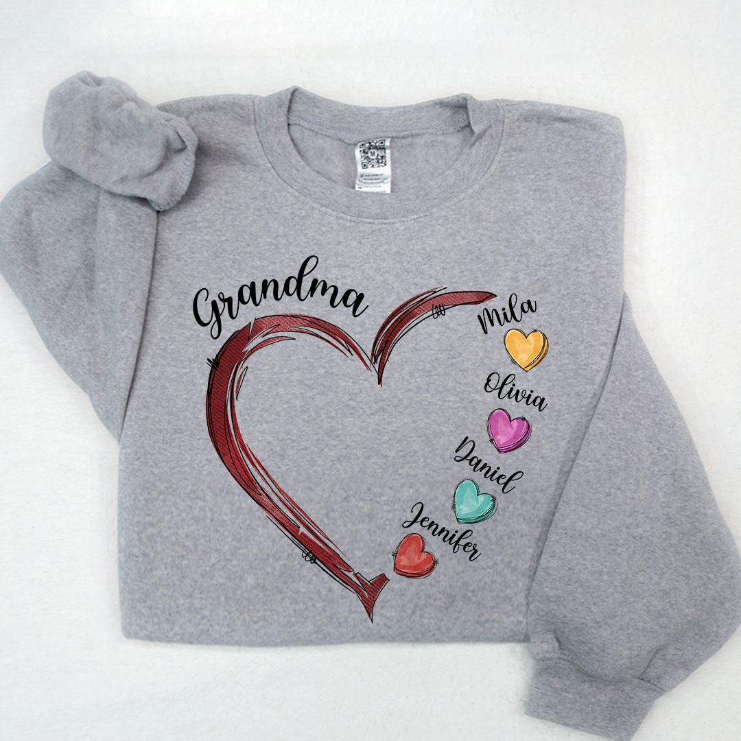 Valentine's Love Heart For Grandma And Kids LTP01