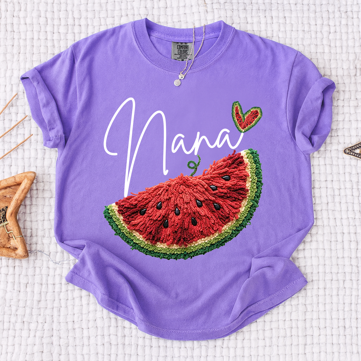 Comfort Colors® Custom Nana Watermelon Shirt, Cute 4th of July Summer Grandma Gift
