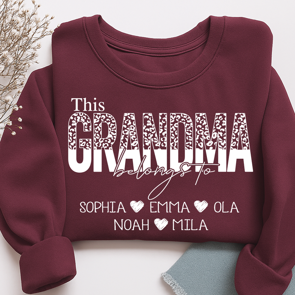Personalized This Grandma Belong To Sweatshirt, Gifts for Grandma, Custom Grandma And Grandchild Name