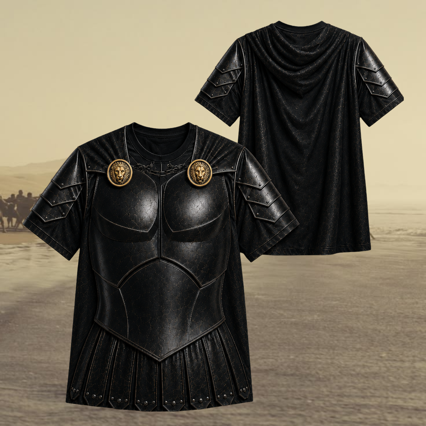 Agamemnon Greek Warrior Armor 3D All Over Print T-Shirt | Odyssey 2026 Inspired King Armor Costume Tee