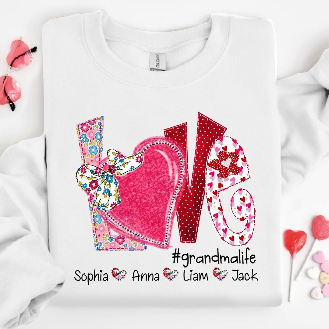 Love Custom Grandma Life And Kids Valentine's Day  LTP01