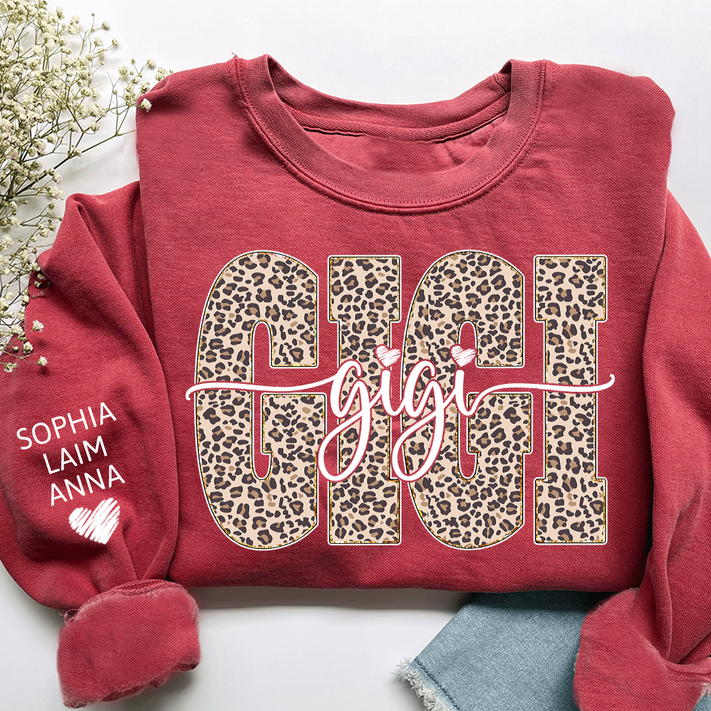 Leopard Style Design, Custom Mimi Gifts for Grandma and Grandchild's