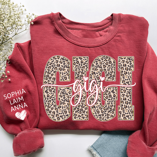 Leopard Style Design, Custom Mimi Gifts for Grandma and Grandchild's
