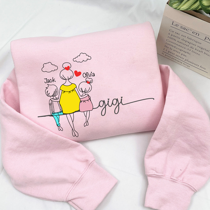 Custom Gigi And Grandkids Art Sweatshirt