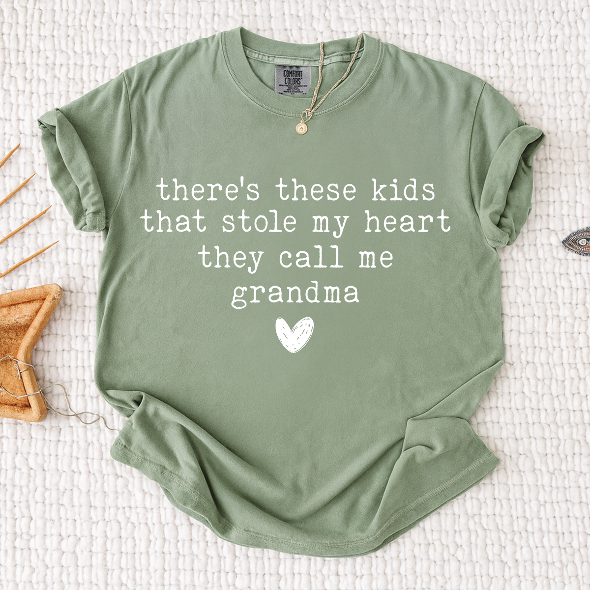 Comfort Colors® Grandma Shirt Personalized Gift For Grandma, There's these kids That Stole My Heart They Call Me Grandma