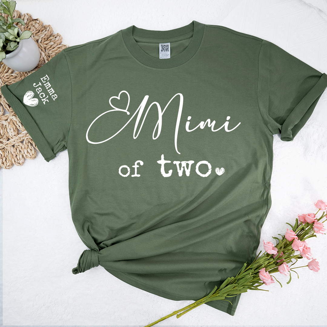 Custom Mimi Shirt, Of Two Mimi Tee For Gift Grandma And Kids