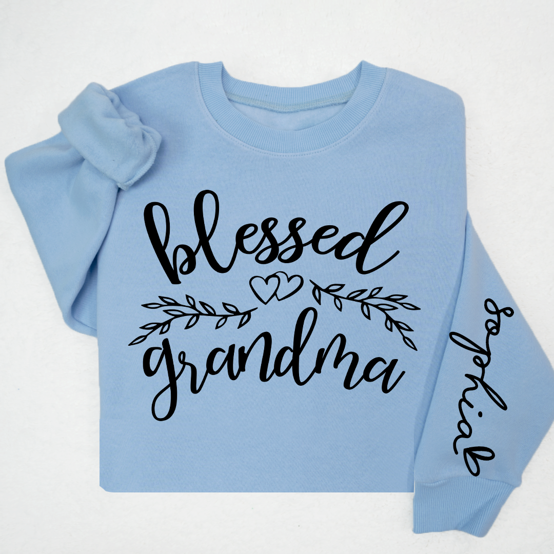Custom Blessed Grandma Heart And Kids LTP01