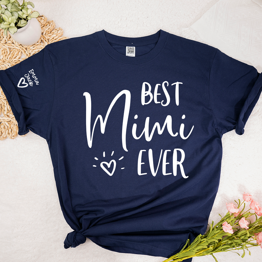 Best Mimi Ever T-shirt, Cute and Simple Design for Grandmothers with Personalized Touch
