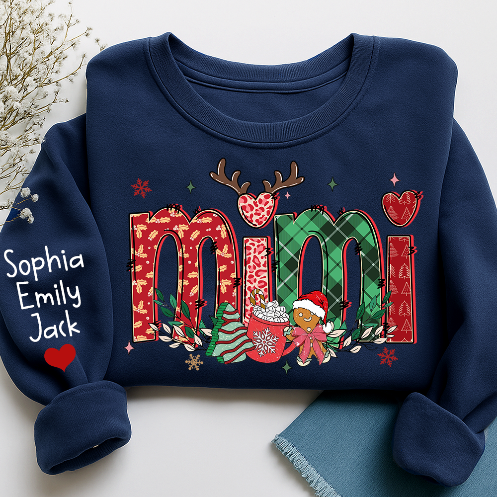 Merry Christmas Grandma Personalized, Custom Nicknames For Mimi And Kids