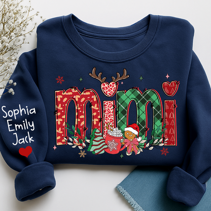 Merry Christmas Grandma Personalized, Custom Nicknames For Mimi And Kids