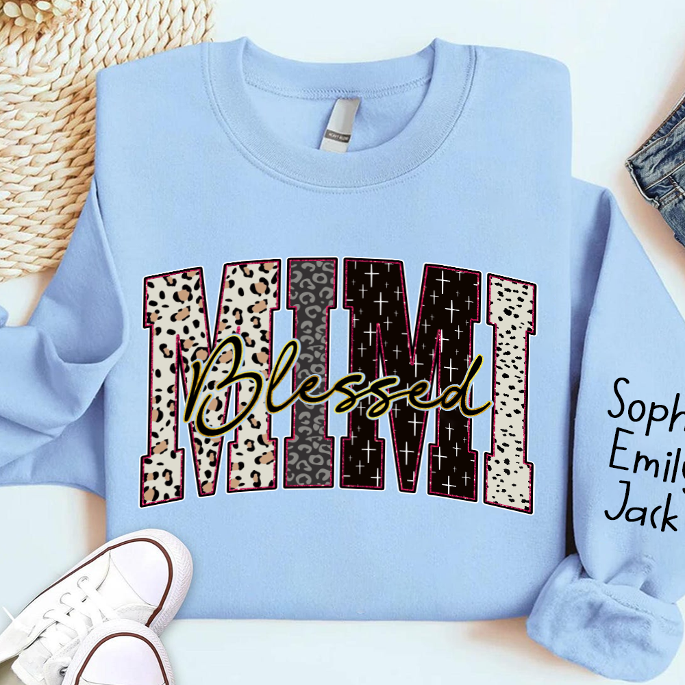 Leopard Bible Bundle, For Gift Grandma, Custom Grandma Name And Kids
